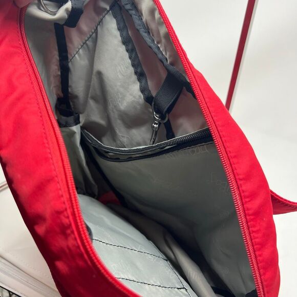 AMERIBAG Unisex One Size Red Microfiber Crossbody Sling Tote Healthy Back Bag - Picture 13 of 14